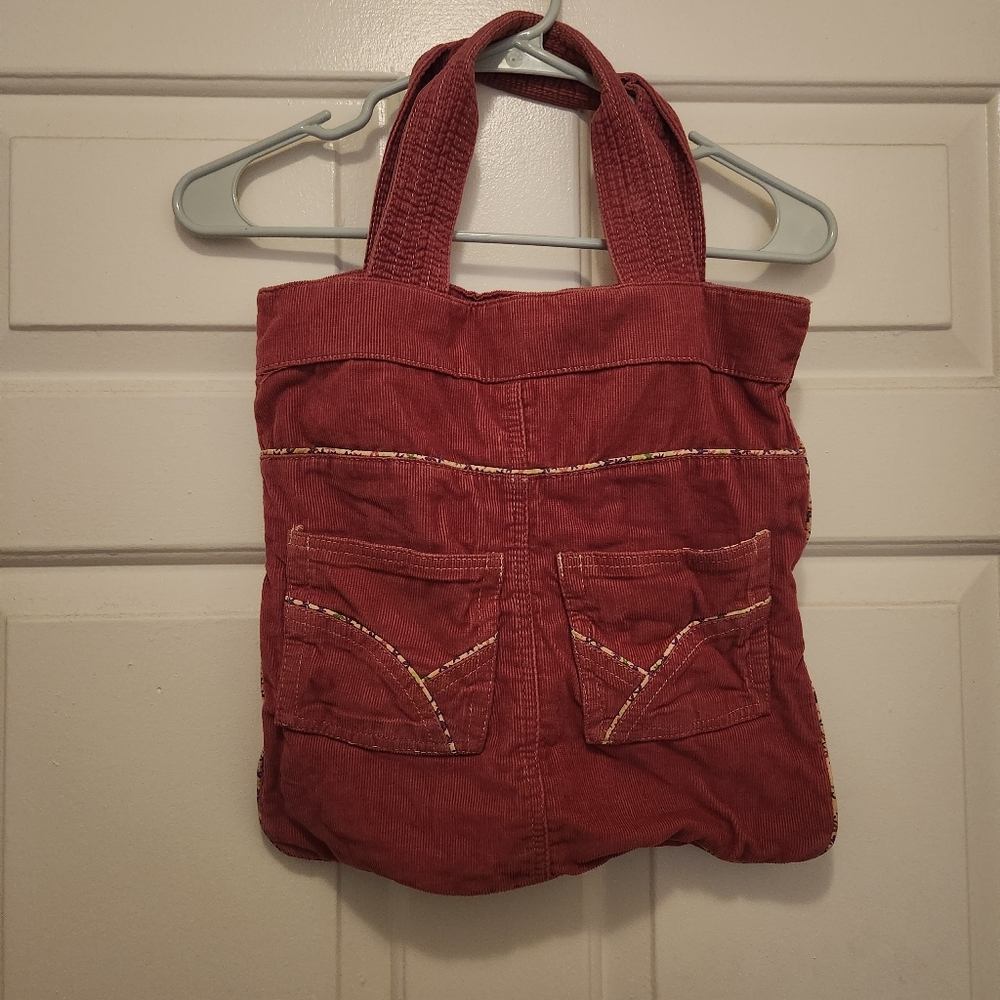 Aeropostale Y2K Corduroy Pants Pocket Tote Bag Purse